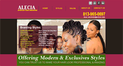 Desktop Screenshot of aleciahairbraiding.com