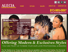 Tablet Screenshot of aleciahairbraiding.com